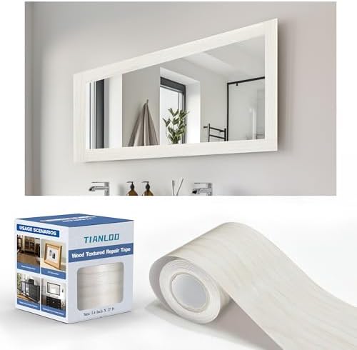 TIANLDD 27 FT Wood Grain Wallpaper Border, Removable Waterproof Mirror Border Peel and Stick,Bathroom Mirror Frame Border.(Black) - Homesidy.com