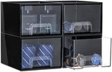 Vtopmart 4 Pack Small Clear Stackable Storage Drawers,Acrylic Bathroom Makeup Organizer,Plastic Storage Bins For Vanity, Undersink, Kitchen Cabinets, Pantry, Home Organization - Homesidy.com