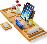 Premium Bathtub Tray Caddy, Expandable Bath Tray, Unique House Warming Gifts, New Home, Anniversary and Wedding Gifts for Couple, Bridal Shower Gift for Women - Homesidy.com