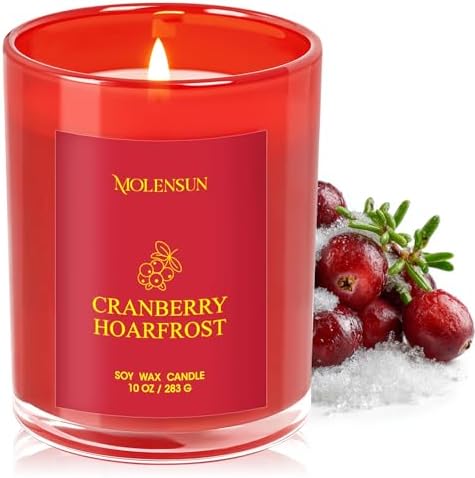 Balsam Cedar Candle, 10oz Soy Scented Candle for Home, Christmas Birthday &amp; Holiday Gifts for Women &amp; Men, Long Lasting 50 Hour Clean Non - Toxic Burn, Elegant Winter &amp; Christmas Festive Home Decor - Homesidy.com