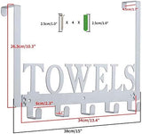 Kuhome Over The Door Hooks, Towel Holder for Bathroom, Door Mount Towel Rack Towel Hooks for Bedroom Beach Towels Bathrobe Wall Mount Hang on The Door Cabinet Cupboard Metal Sandblasted (Black) - Homesidy.com