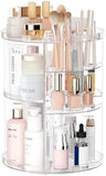 Rotating Makeup Organizer, DIY 8 Adjustable Layers Spinning Skincare Organizer, Cosmetic Display Case with Brush Holder Perfume Tray, Multi - Function Storage Carousel for Vanity Bathroom Countertop - Homesidy.com