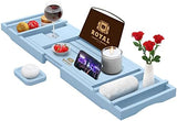 ROYAL CRAFT WOOD Bathtub Tray Caddy for Tub, Bamboo Bath Shelf, Premium Foldable Wood Bath Table, Expandable Bathtub &amp; Bathroom Accessories, New Home Gifts for Mom, Housewarming, Anniversary, Wedding - Homesidy.com