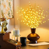 DK177 2 Pack Led Branch Light Battery Operated Lighted Branch Vase Filler Willow Tree Artificial Little Twig Power Brown 30 Inch 20 LED for Home Romantic Decoration, Warm White - Homesidy.com