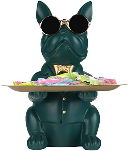French Bulldog Gifts Statue Tray Organizer for Keys, Candy, Jewelry, Earrings, Entrance Piggy Bank - Modern Decor Resin French Bulldog Decor Entryway Table, Coffee Table, Office Desk, Home Decor - Homesidy.com