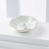 Mecaikru Ceramic Trinket Dish, Ring Tray, Decorative Jewelry Dish for Earrings Necklaces Watch Keys, for Women, White Green - Homesidy.com