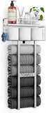 Aetyord Towel Racks for Bathroom 31inch Wall Mounted Towel Rack,Floating Shelf with Wood Plank,Towel Storage for Bathroom can Holds 6 Large Rolled Towels,All Black - Homesidy.com