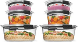Rubbermaid Brilliance BPA - Free Airtight Food Storage Containers, 24 - Piece Set, Easy for Meal Prep, Lunch &amp; Leftovers - Homesidy.com