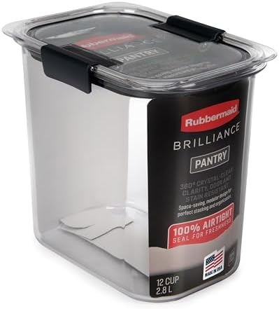 Rubbermaid Brilliance Pantry Airtight Food Storage Container, BPA - Free 7.8 Cup, Ideal for Brown Sugar - Efficient, Leak - Proof and Dishwasher - safe - Homesidy.com