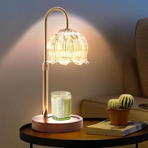 GEEZO Fragrance Candle Warmer Lamp，Electric Candle Warmer with Timer &amp; Dimmer，Mom Christmas Birthday Gifts for Women, House Warming Gifts New Home Bedroom Decor - Homesidy.com