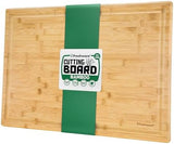 Bamboo Cutting Boards for Kitchen [Set of 3] Wood Cutting Board for Chopping Meat, Vegetables, Fruits, Cheese, Knife Friendly Serving Tray with Handles - Homesidy.com