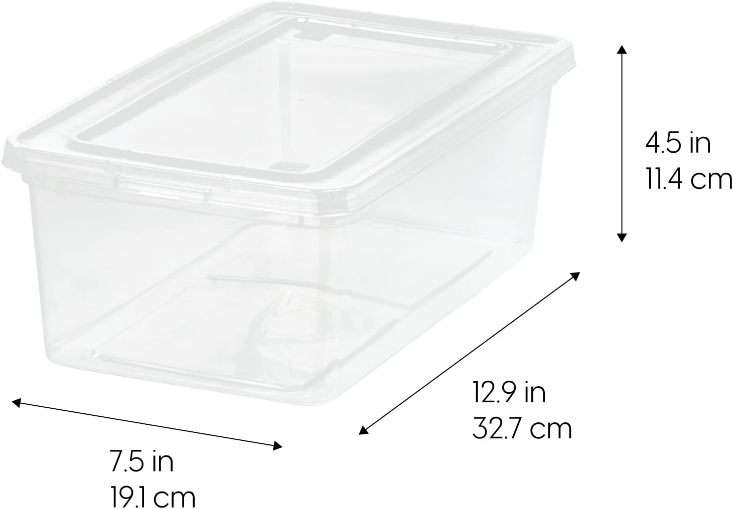 IRIS USA 6 Qt. Plastic Storage Bins Containers with Lids, 4 Pack, Small Sensory Bin, Craft Storage, Craft Organizers &amp; Storage, Organizing Container for Home, Office &amp; Art Supplies, Stackable, Clear - Homesidy.com