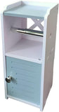 AOJEZOR Toilet Paper Holder Stand: No Drill PVC Small Bathroom Cabinet for Apartment Dwellers - Rental Deposit Protection - Small Space Storage Saving - Homesidy.com