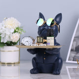 French Bulldog Gifts Statue Tray Organizer for Keys, Candy, Jewelry, Earrings, Entrance Piggy Bank - Modern Decor Resin French Bulldog Decor Entryway Table, Coffee Table, Office Desk, Home Decor - Homesidy.com