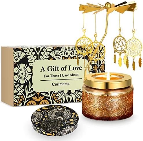 Christmas Gifts for Women, Unique Birthday Gifts for Women, Lavender Butterfly Rotating Scented Candles for Home Fragrance, Mom Birthday Gift from Daughter Son, Xmas Candle Gift for Sister Grandma - Homesidy.com