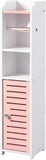 AOJEZOR Toilet Paper Holder Stand: No Drill PVC Small Bathroom Cabinet for Apartment Dwellers - Rental Deposit Protection - Small Space Storage Saving - Homesidy.com