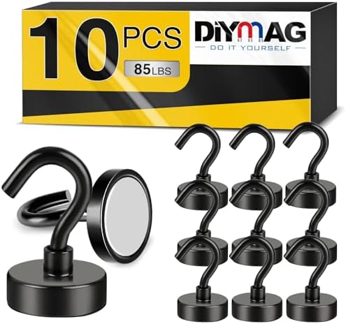 DIYMAG Garage Storage Hooks 6 Pack, 30lbs 2025 Cruise Cabin Ship Essentials N52 Magnetic Hook Heavy Duty Strong Wall Mount Magnets Fridge for Classroom Wall Mount Kitchen Grills Silver - Homesidy.com