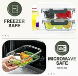 KOMUEE 10 Packs 30 oz Glass Meal Prep Containers,Glass Food Storage Containers with Lids,Airtight Lunch Bento Boxes,Microwave,Freezer and Dishwasher,Gray - Homesidy.com