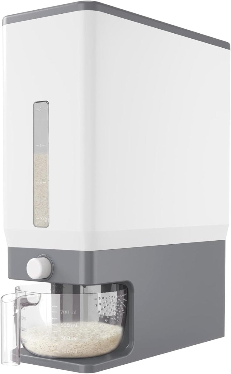 Lifewit Rice Dispenser 25 Lbs(11.3kg), Rice Storage Container Sealed Moisture Proof with Measuring Cup for Kitchen Pantry Household, BPA - Free, 1 Pack - Homesidy.com