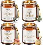 AOOVOO Scented Candles - 4PC Candle Set, 36 oz Soy Candles, Soy Candle for Home Scented, Lavender/Vanilla/Eucalyptus/Sage - Homesidy.com
