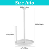 Paper Towel Holder Countertop, Standing Paper Roll Holder with Anti Slip Weighted Base, Stainless Steel Freestanding Paper Towel Holder for Kitchen, Black - Homesidy.com