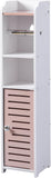 AOJEZOR Toilet Paper Holder Stand: No Drill PVC Small Bathroom Cabinet for Apartment Dwellers - Rental Deposit Protection - Small Space Storage Saving - Homesidy.com