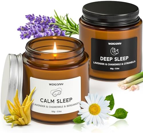 Waxcanpy Scented Candle Gift Set, Soy Candles for Women, Sleep Candles for Home Scented, 2 Pack Aromatherapy Candle for Relaxing, Sleep, Stress Relief &amp; Home Decor - Homesidy.com