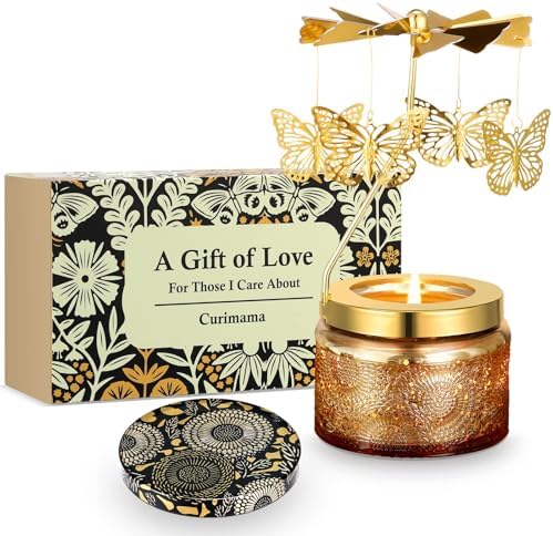 Christmas Gifts for Women, Unique Birthday Gifts for Women, Lavender Butterfly Rotating Scented Candles for Home Fragrance, Mom Birthday Gift from Daughter Son, Xmas Candle Gift for Sister Grandma - Homesidy.com