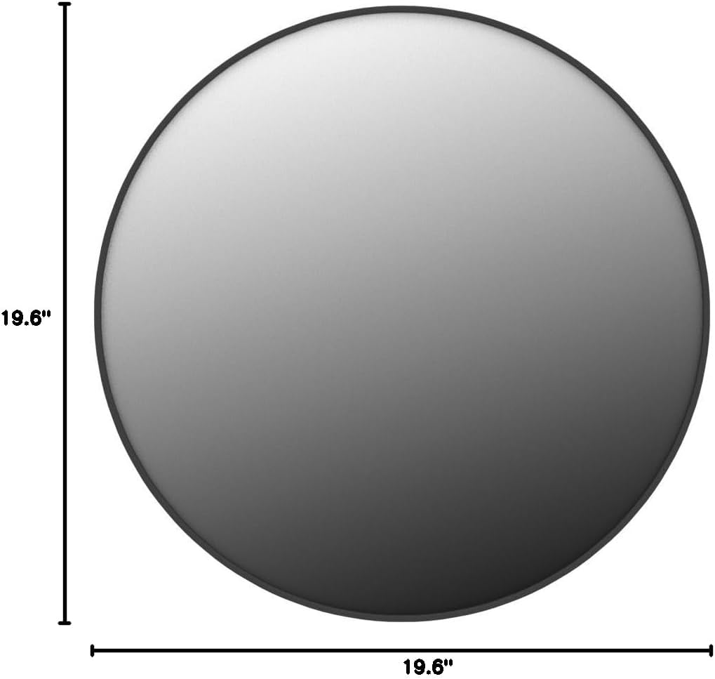 HARRITPURE Round Mirror 30 Black Wall Mounted Circle Mirrors Vanity Mirror with Brushed Aluminum Alloy Frame Modern Decoration for Bathroom, Living Room, Vanity, Bedroom, Entryway - Homesidy.com