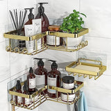 YASONIC Corner Adhesive Shower Caddy, with Soap Holder and 12 Hooks, Rustproof Stainless Steel Bathroom Organizer, No Drilling Wall Mounted Rack, Black, 3 - Pack - Homesidy.com