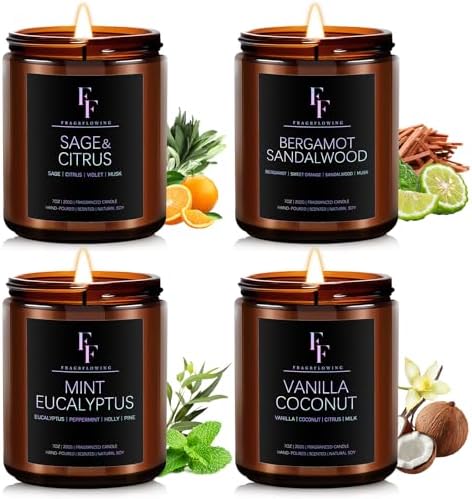 Vanilla Coconut Candle, Scented Candle for Home Soy Wax Candle, Aromatherapy Candle Gift for Women Men, 7oz - Homesidy.com