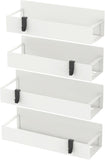 HuggieGems Metal 4 Pack Magnetic Spice Storage Rack Organizer for Refrigerator and Oven, Black Fridge Organizers and Storage - Homesidy.com