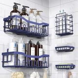EUDELE Adhesive Shower Caddy, 5 Pack Rustproof Stainless Steel Bath Organizers With Large Capacity, No Drilling Shelves for Bathroom Storage &amp; Home Decor - Homesidy.com