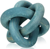 Yalikop 3 Link Wood Knot Decor - Hand Carved Coffee Table Decoration, Boho Chain Link Decor, Modern Shelf, Rustic Objects for Home Living Room Bedroom(White) - Homesidy.com