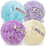 MTDLYICE Loofah Sponge, XXL Large Loofah 100g 4 Pack, Bath Sponge Soft Mesh Shower Loofah for Men, Body Scrub, Shower Pouf Bath Accessories, for Body Wash, Soap (Blue Gray) - Homesidy.com