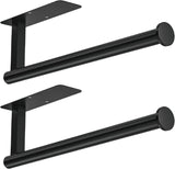 ASTOFLI Paper Towel Holder Under Cabinet No Drilling, Self Adhesive Paper Towel Holder Wall Mount for Kitchen Rack, Under Counter Napin Holder No Drill, 304 Stainless Steel Matte Black - Homesidy.com