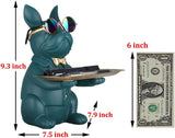 French Bulldog Gifts Statue Tray Organizer for Keys, Candy, Jewelry, Earrings, Entrance Piggy Bank - Modern Decor Resin French Bulldog Decor Entryway Table, Coffee Table, Office Desk, Home Decor - Homesidy.com