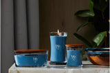 WoodWick Marine Amber Holiday Candle Gifts for Women and Men, 9.7 oz Precious Metals Collection with Crackling Wick - Homesidy.com