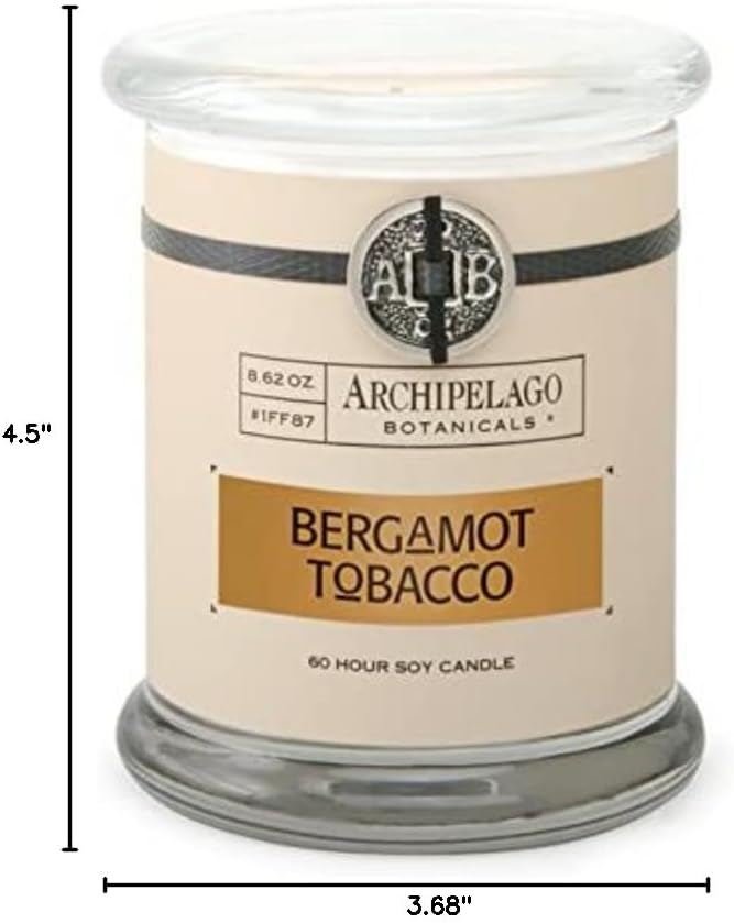 Archipelago Botanicals Scented Candle Hand - Poured Premium Wax, Burns Approx. 60 Hours, Pineapple Ginger, Soy Candle in Glass Jar, 4.5 Inch, 8.6 oz - Homesidy.com