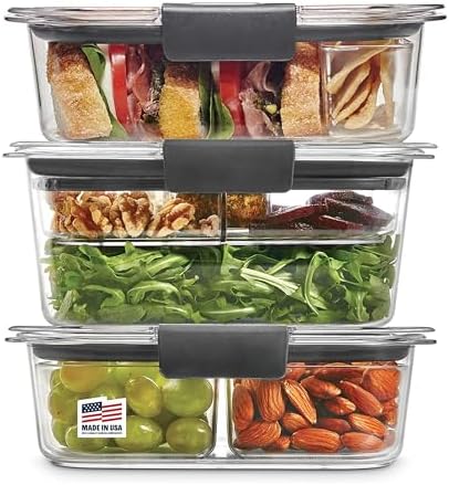 Rubbermaid Brilliance BPA - Free Airtight Food Storage Containers, 24 - Piece Set, Easy for Meal Prep, Lunch &amp; Leftovers - Homesidy.com