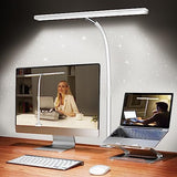 Airlonv LED Desk Lamp for Office Home, Eye - Caring Desk Light with Stepless Dimming Adjustable Flexible Gooseneck, 10W USB Adapter Desk Lamp with Clamp for Reading, Study, Workbench (Black) - Homesidy.com
