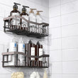 EUDELE 5 - Pack Rustproof Stainless Steel Shower Caddy Set– No Drill Adhesive Bathroom Organizer, Space - Saving Shower Shelves for Apartment Essentials, Bathroom/Kitchen Storage Home Decor - L Size - Homesidy.com