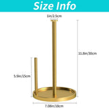 Paper Towel Holder Countertop, Standing Paper Roll Holder with Anti Slip Weighted Base, Stainless Steel Freestanding Paper Towel Holder for Kitchen, Black - Homesidy.com