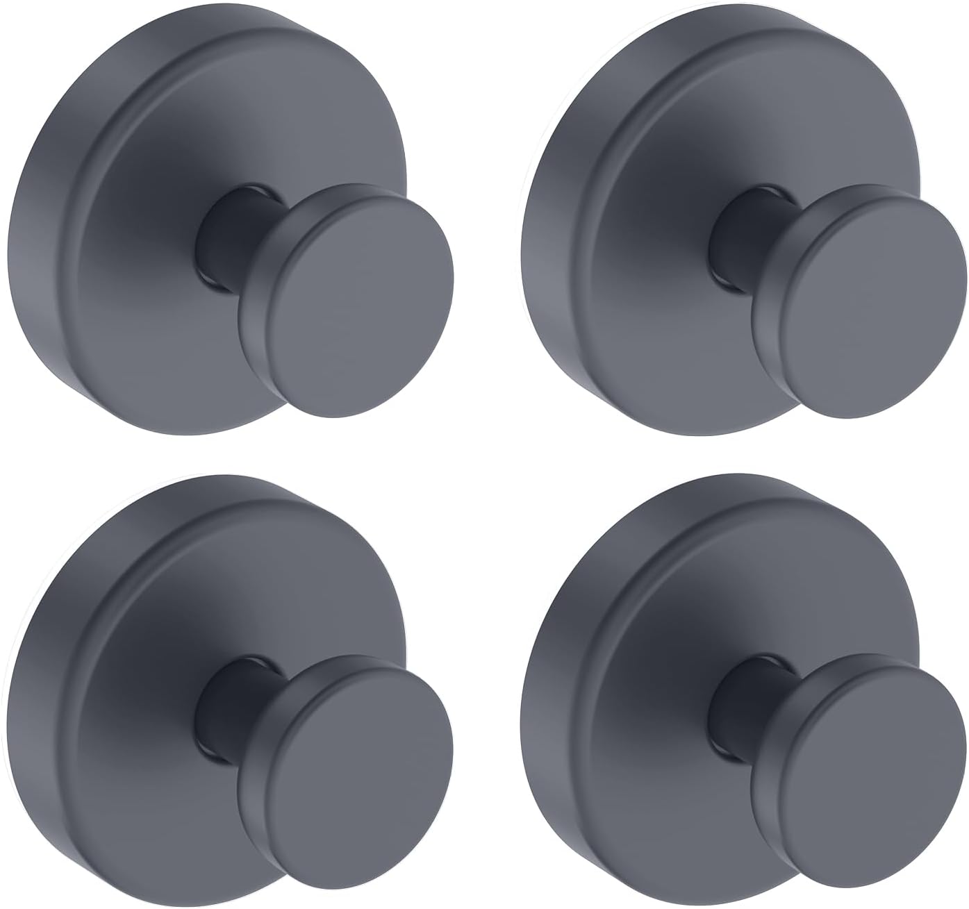 Bntuk Suction Cup Hooks for Shower, Removable Towel Hooks for Bathroom Window Glass Door Wall, Bath Robe Looafh Wreath Hook for Hanging - 2 Pack, Black - Homesidy.com