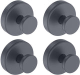 Bntuk Suction Cup Hooks for Shower, Removable Towel Hooks for Bathroom Window Glass Door Wall, Bath Robe Looafh Wreath Hook for Hanging - 2 Pack, Black - Homesidy.com