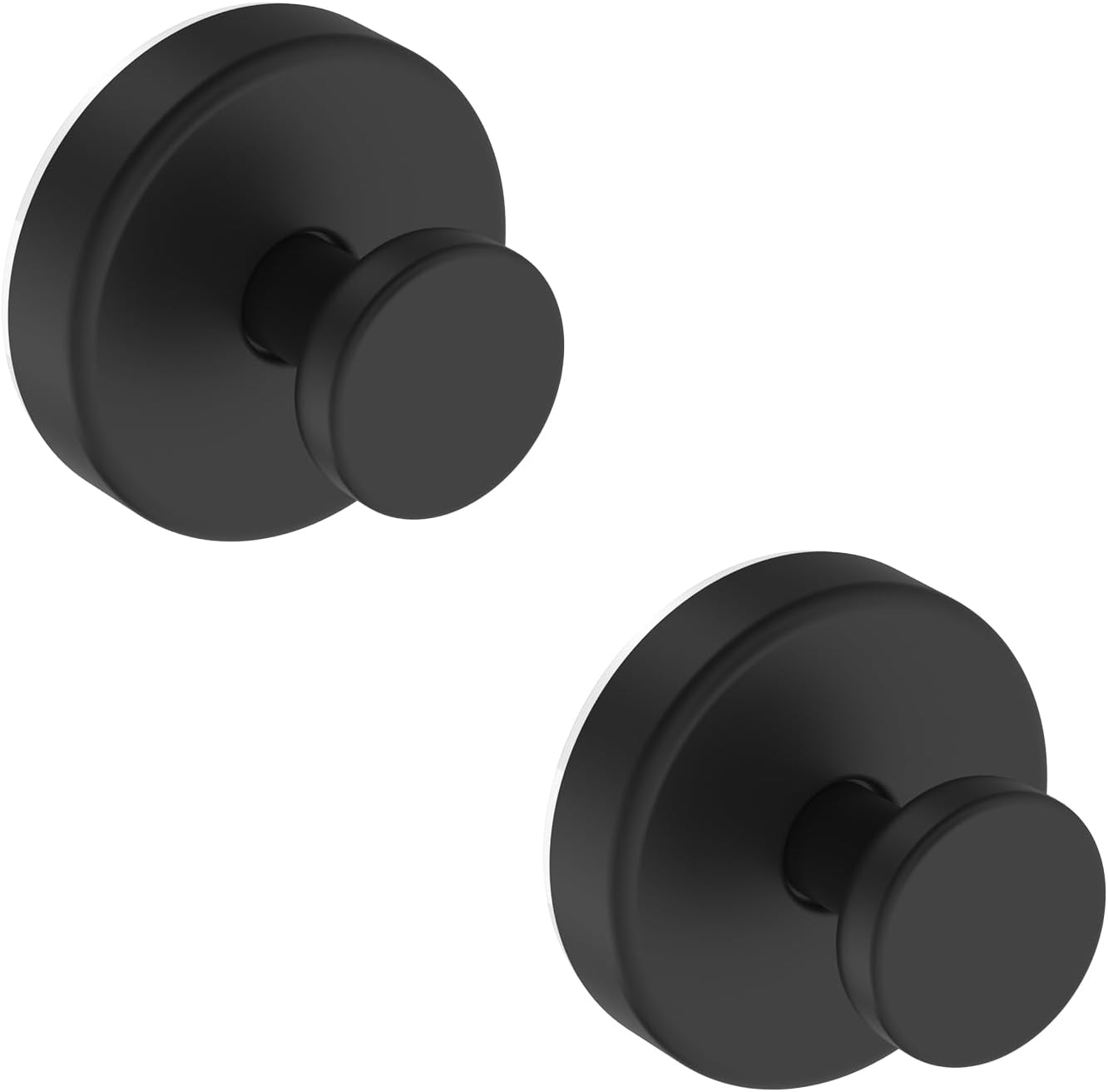 Bntuk Suction Cup Hooks for Shower, Removable Towel Hooks for Bathroom Window Glass Door Wall, Bath Robe Looafh Wreath Hook for Hanging - 2 Pack, Black - Homesidy.com
