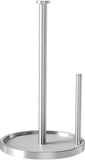 Paper Towel Holder Countertop, Standing Paper Roll Holder with Anti Slip Weighted Base, Stainless Steel Freestanding Paper Towel Holder for Kitchen, Black - Homesidy.com
