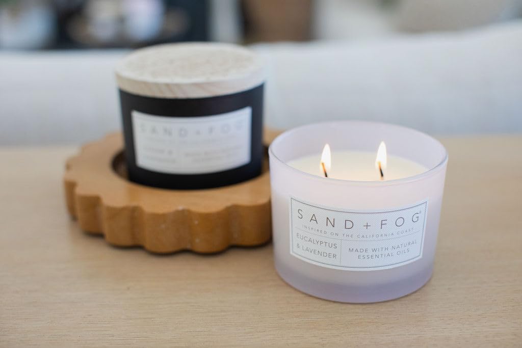 Sand Fog Scented Candle - Crushed Candy Cane – Additional Scents and Sizes – 100% Cotton Lead - Free Wick - Luxury Air Freshening Jar Candles - Perfect Home Decor – 12oz … - Homesidy.com
