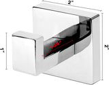 IBosins 4 Pack Towel Hooks Hand Towel Holder for Bathroom Wall Livingroom Bedroom Kitchen Closet Heavy Duty Stainless Steel Hook Hanger for Robe, Bath Towel, Coat (Square Matte Black) - Homesidy.com