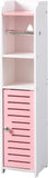 AOJEZOR Toilet Paper Holder Stand: No Drill PVC Small Bathroom Cabinet for Apartment Dwellers - Rental Deposit Protection - Small Space Storage Saving - Homesidy.com